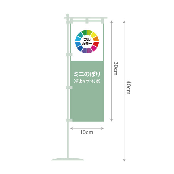 (オリジナルオーダー) ミニのぼり ※卓上キット付き
