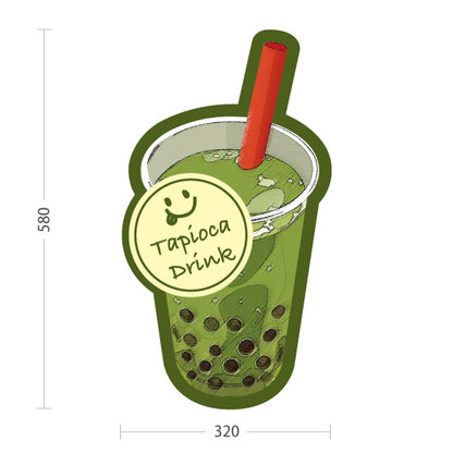 スタンド看板 ノーマルタイプ タピオカドリンク(Tapioca drink) 抹茶風味の甘さが人気 緑デザイン カフェ・店舗前・イベント向け 屋外使用可 S-10159-10