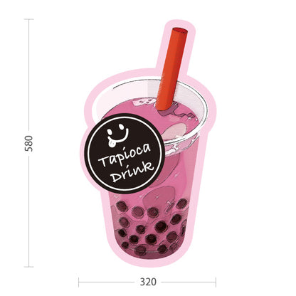 スタンド看板 ノーマルタイプ タピオカドリンク(Tapioca drink) 可愛いピンクカラー 甘くて飲みやすい 桃色デザイン カフェ・屋台向け 屋外使用可 S-10159-11