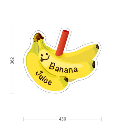 スタンド看板 ノーマルタイプ バナナジュース(Banana juice) 濃厚で甘い飲みごたえ 人気の定番ドリンク 黄デザイン カフェ・キッチンカー向け 屋外使用可 S-10159-13