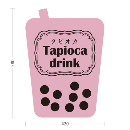 スタンド看板 ノーマルタイプ タピオカドリンク(Tapioca drink) 可愛いピンクカラー 甘くて飲みやすい 桃色デザイン カフェ・屋台・イベント向け 屋外使用可 S-10159-17