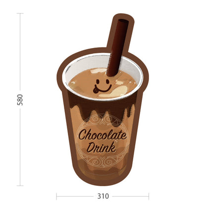 スタンド看板 ノーマルタイプ チョコレートドリンク(Chocolate drink) 甘くて濃厚 人気スイーツドリンク 茶デザイン カフェ・キッチンカー向け 屋外使用可 S-10159-19