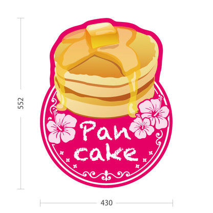 スタンド看板 ノーマルタイプ パンケーキ（ホットケーキ・pancake） ピンク カフェ・飲食店向け 屋外使用可 S-10176-2