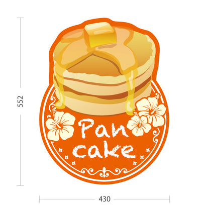 スタンド看板 ノーマルタイプ パンケーキ（ホットケーキ・pancake）オレンジ カフェ・飲食店向け 屋外使用可 S-10176-4
