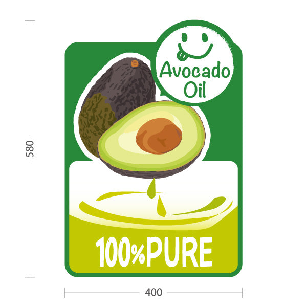 スタンド看板 ノーマルタイプ Avocado Oil 100%PURE アボカドイラストデザイン 美容・健康食品店向け 屋外使用可 S-10188-7