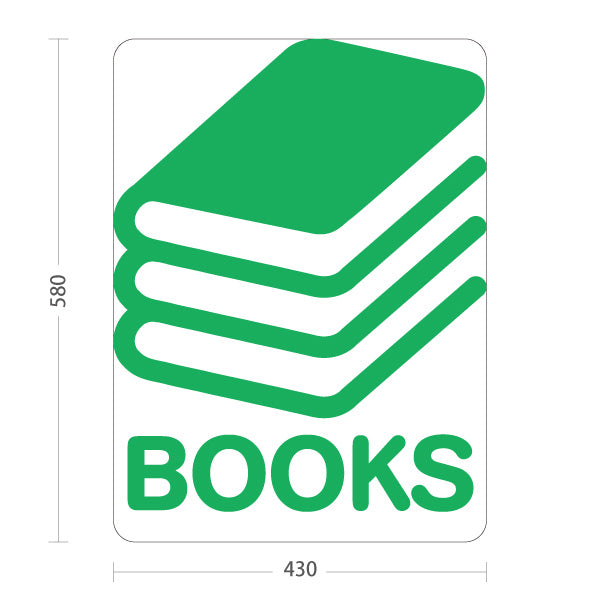 スタンド看板 ノーマルタイプ BOOKS シンプル本マーク デザイン看板 グリーンタイプ 書店・古本屋・文具店向け 屋外使用可 S-10273-3