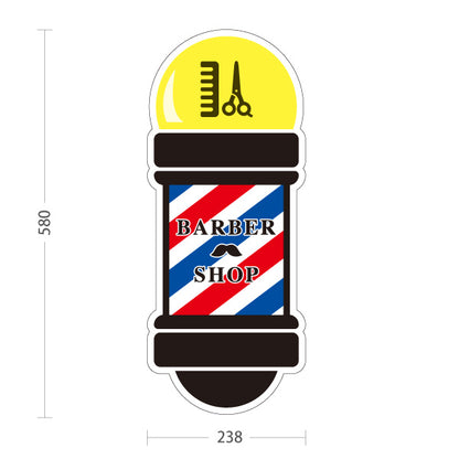 スタンド看板 ノーマルタイプ BARBER SHOP サインポール型デザイン 理容室・バーバーショップPR向け 屋外使用可 S-1032-1