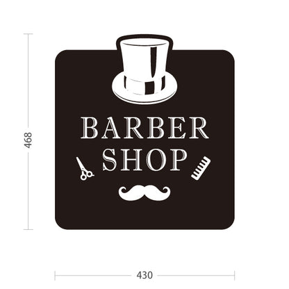 スタンド看板 ノーマルタイプ BARBER SHOP 帽子＆ヒゲのモノクロデザイン 理容室・バーバーショップPR向け 屋外使用可 S-1032-4