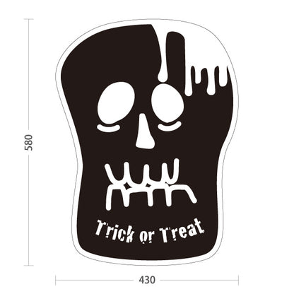 スタンド看板 ノーマルタイプ ハロウィン Trick or Treat トリックオアトリート 店舗・イベント向け ドクロ型のおばけのポップデザイン 屋外使用可 S-10518-1