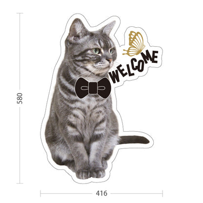スタンド看板 ノーマルタイプ 猫 ねこ ウェルカム 可愛い 来店案内 店舗入口・受付向け 屋外使用可 S-1091-7