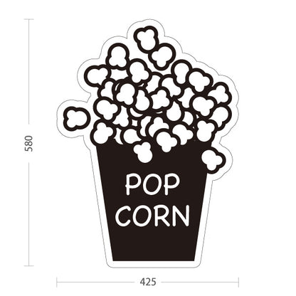 スタンド看板 ノーマルタイプ POP CORN ポップコーン 英語表記 モノクロデザイン 屋台・キッチンカー・イベントPR向け 屋外使用可 S-10910-17