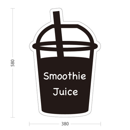 スタンド看板 ノーマルタイプ スムージージュース Smoothie Juice 英語表記 モノクロデザイン キッチンカー・店舗前PR向け 屋外使用可 S-10910-3