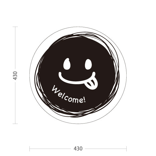 スタンド看板 ノーマルタイプ ウェルカム Welcome! 英語表記 モノクロデザイン 店舗前・案内PR向け 屋外使用可 S-10910-5