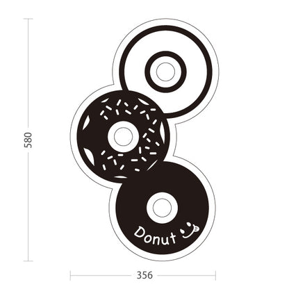 スタンド看板 ノーマルタイプ ドーナツ（Donut）英語表記 モノクロデザイン 店舗前・アイキャッチPR向け 屋外使用可 S-10910-9