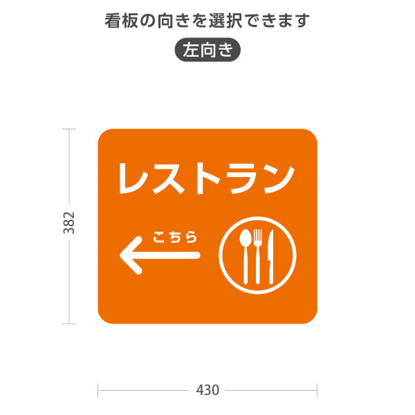 スタンド看板 ノーマルタイプ レストラン サービス案内 介護 ショッピングモール イベント会場 病院施設向け 右向き 左向き 屋外使用可 S-10915-62