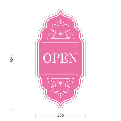 スタンド看板 ノーマルタイプ オープン OPEN おしゃれ エレガントデザイン ピンク 可愛い 店舗営業 店舗入口向け 屋外使用可 S-1099-11