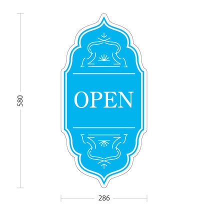 スタンド看板 ノーマルタイプ オープン OPEN おしゃれ エレガントデザイン ブルー 可愛い 店舗営業 店舗入口向け 屋外使用可 S-1099-12
