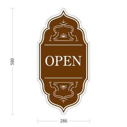 スタンド看板 ノーマルタイプ オープン OPEN おしゃれ エレガントデザイン ブラウン 可愛い 店舗営業 店舗入口向け 屋外使用可 S-1099-13