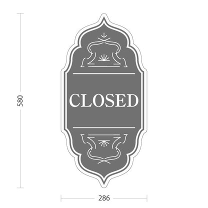 スタンド看板 ノーマルタイプ クローズ CLOSED おしゃれ エレガントデザイン ブラウン 可愛い 店舗営業 店舗入口向け 屋外使用可 S-1099-14