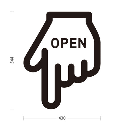 スタンド看板 ノーマルタイプ オープン OPEN 店舗営業 店舗入口向け 指矢印 ユニーク 目を引く看板 誘導 案内 屋外使用可 S-1099-4