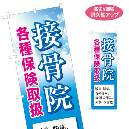 のぼり旗 接骨院 各種保険取扱 空デザイン 整骨院・接骨院向け 名入れ無料 S-1313-13