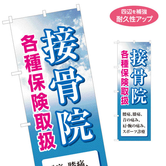 のぼり旗 接骨院 各種保険取扱 空デザイン 整骨院・接骨院向け 名入れ無料 S-1313-13