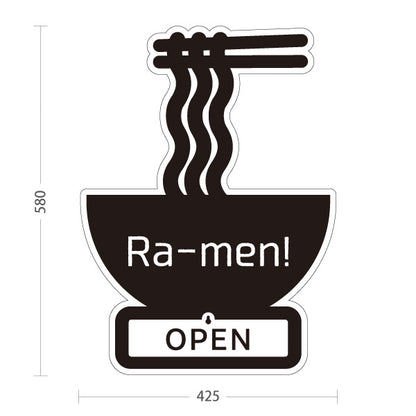 スタンド看板 表示切替プレート付タイプ らーめん ra-men OPEN CLOSE 屋外使用可 S-3013-11