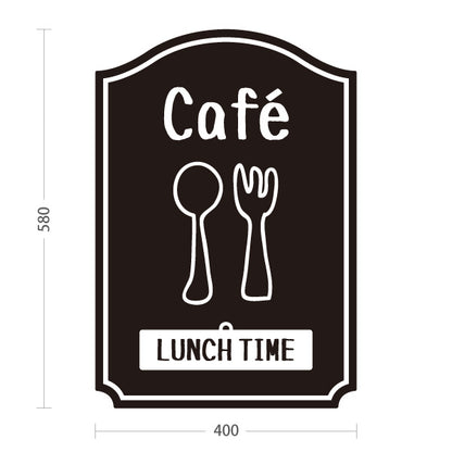 スタンド看板 表示切替プレート付タイプ カフェ(CAFE・COFFEE) ブラックデザイン LUNCH TIME WELCOME 店舗前向け アルミパネル製 屋外使用可 S-30156-1