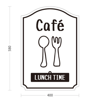 スタンド看板 表示切替プレート付タイプ カフェ(CAFE・COFFEE) ホワイトデザイン LUNCH TIME WELCOME 店舗前向け アルミパネル製 屋外使用可 S-30156-2