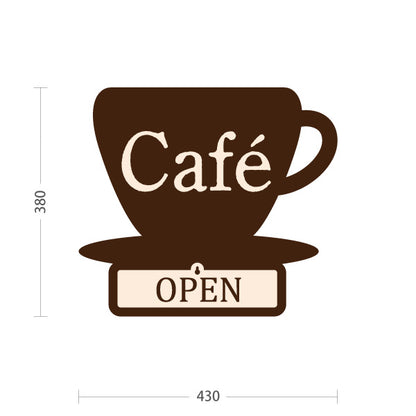 スタンド看板 表示切替プレート付タイプ カフェ(CAFE・COFFEE) カップデザイン OPEN CLOSE 店舗前向け アルミパネル製 屋外使用可 S-30156-5