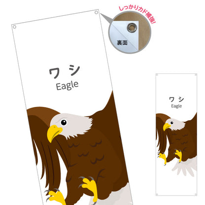 バナー幕 ワシ 鷲 eagle 動物園 自然公園 動物ふれあい 動物飼育施設向け ターポリン素材 S-9821-18