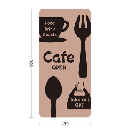 スタンド看板 トールタイプ カフェ(CAFE・COFFEE) ベージュデザイン OPEN テイクアウト可 店舗前向け アルミパネル製 片面・両面選択可 屋外使用可 S-T-10156-4